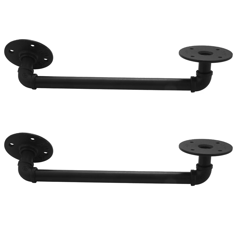 

2X 15-дюймовая трубка, черная дверная ручка сарая в промышленном стиле для раздвижного сарая, искусственный гараж, линяет, мебель