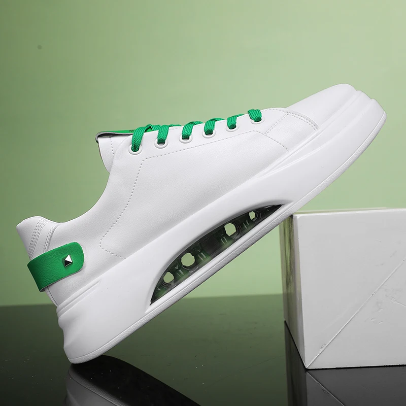 Мужские кожаные туфли со шнуровкой повседневные универсальные на воздушной