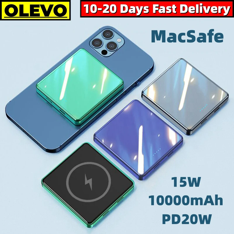 

10000mAh Macsafe Powerbank Magnetic Wireless Power Bank Phone External Battery For iPhone 15 14 13 12 Pro Max 20W Fast Charger
