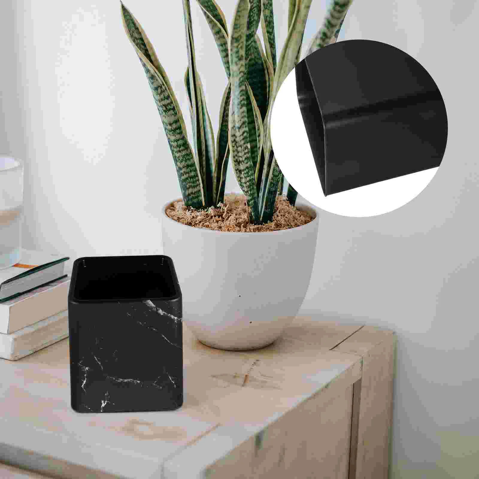 Настольный мусорный бак для мусора кухонный офисный мраморный корзина мусорной