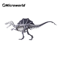 3d metal spinosaurus dinosaur model puzzle kits diy detachable stainless steel warcraft crafts jigsaw gifts for home decoration