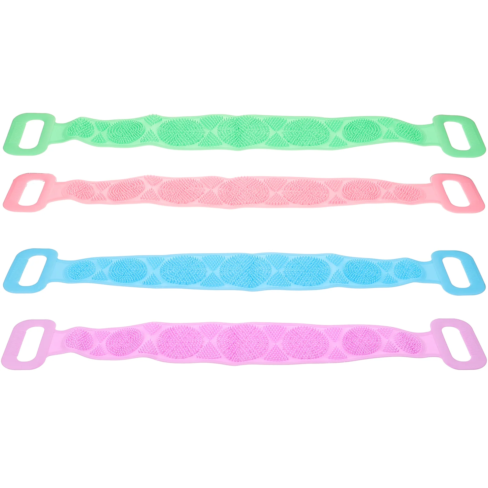 

4pcs Long Strip Bath Towels Bath Double Side Pull Back Strips for Bathroom