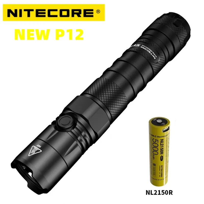 

NITECORE NEW P12 Handheld Tactical Flashlight 1200 Lumen 7 Lighting Modes CREE XP-L HD V6 LED Self-defense Torch rescue light