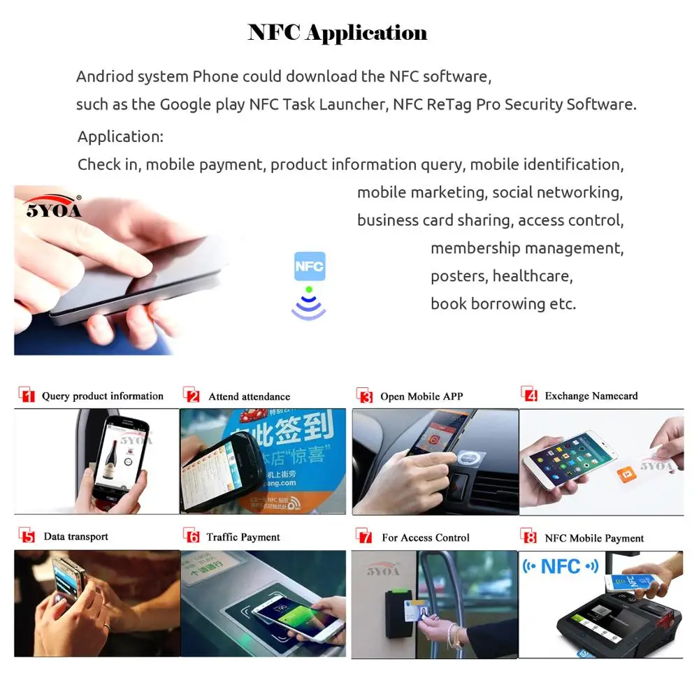 Фото (10 шт./лот) 25 мм белые NFC наклейки протокол ISO14443A13.56MHz NTAG 213 универсальные этикетки RFID и все NFC-телефоны №2