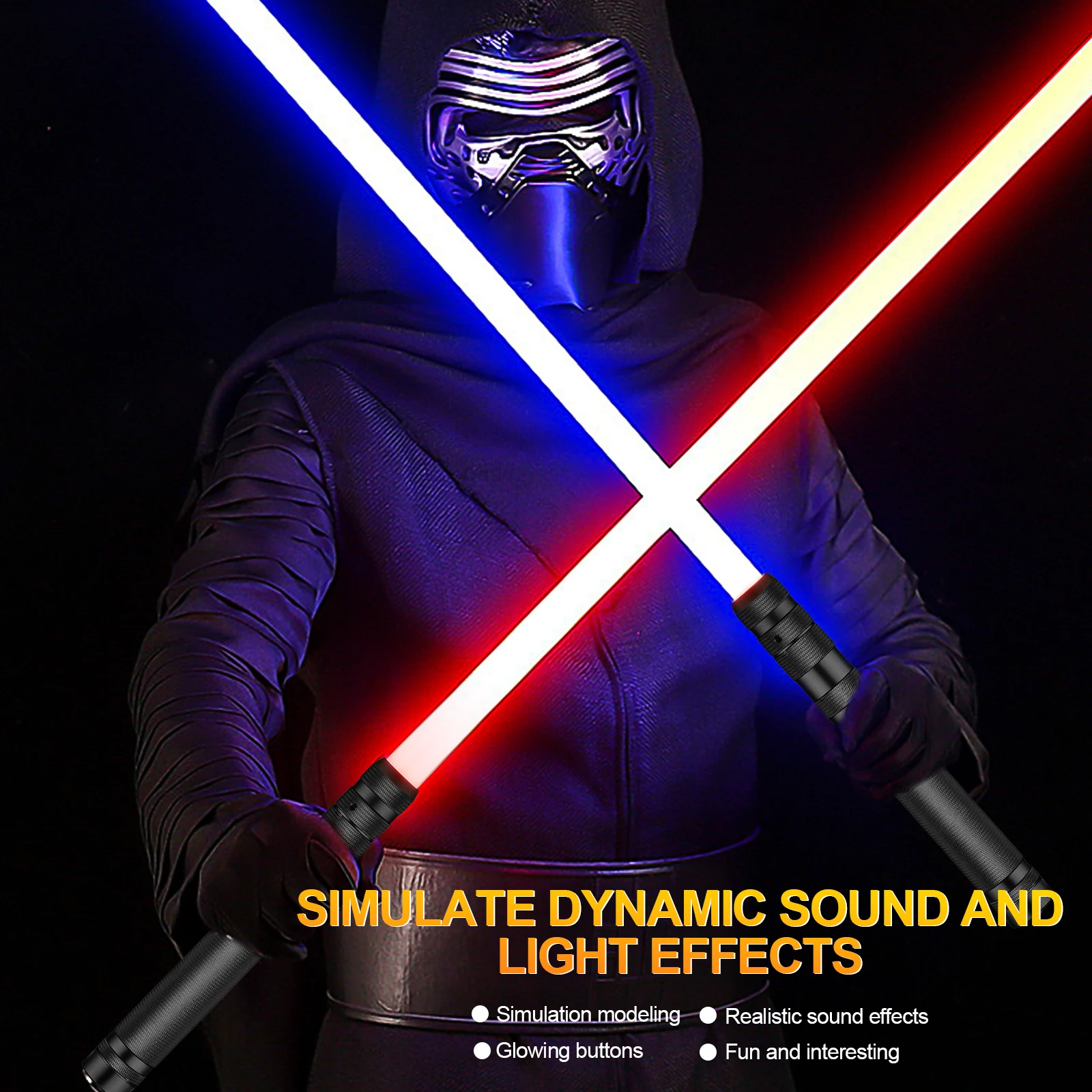 

WANARICO RGB 7-Color Variable Lightsaber With Hitting Sound Effect FX Duel Lightsaber Metal Aluminum Handle LED USB Rechargeable