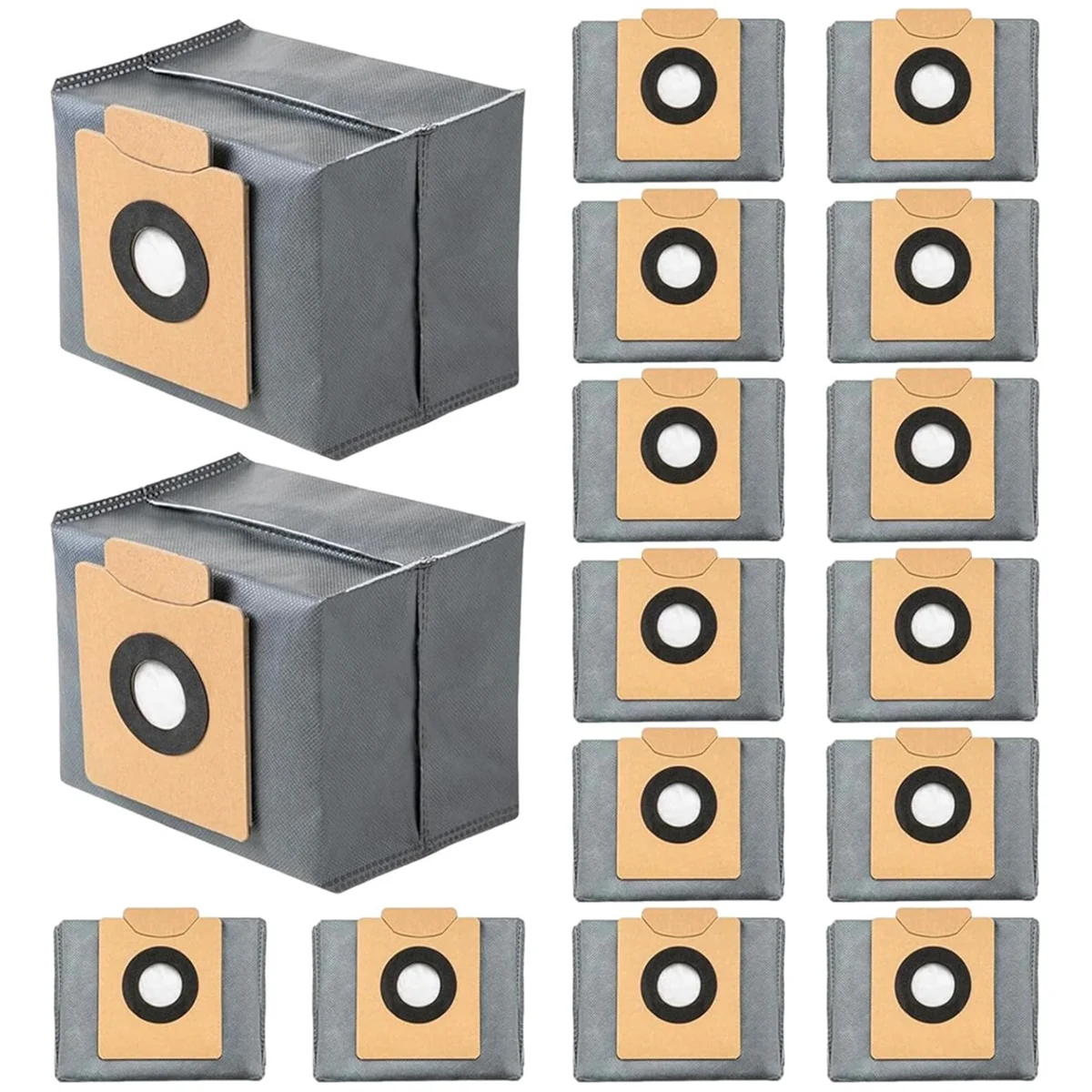 16 упаковок мешков для пыли пылесоса Clean X8 Pro X10 Omni самоопорожняя станция 4-слойные