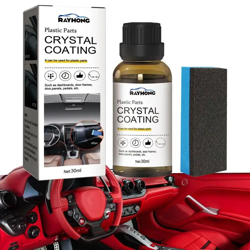 

Automotive Coating Agent 30ml Car Interior Coating Agent With Sponge Automobile Refurbish Tools With No Damage Universal Coating