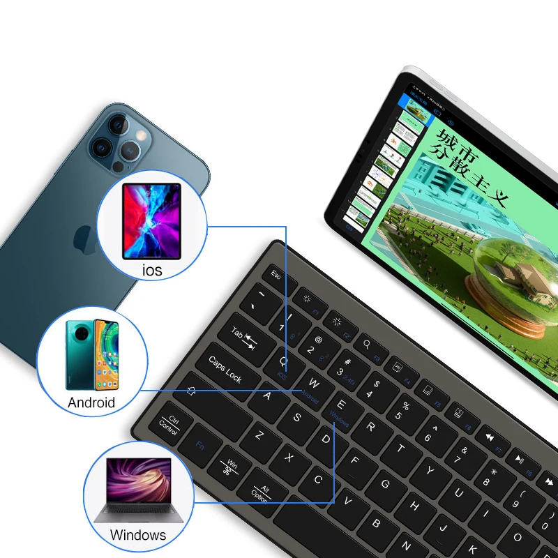 Тонкая беспроводная клавиатура 2 4G для MacBook Pro iMac компьютерная мышь Bluetooth Windows MacOS