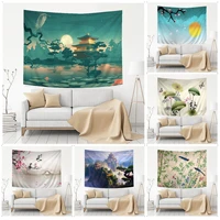 chinese style hippie wall hanging tapestries home decoration hippie bohemian decoration divination japanese tapestry
