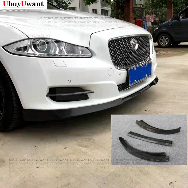 Для Jaguar XJ XJL глянцевый черный автомобильный передний бампер сплиттер для губ