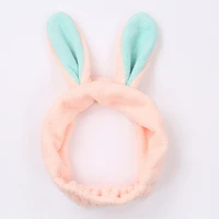 polyester women wash face headband cute polar bear rabbit ear headdress bathroom supplies
