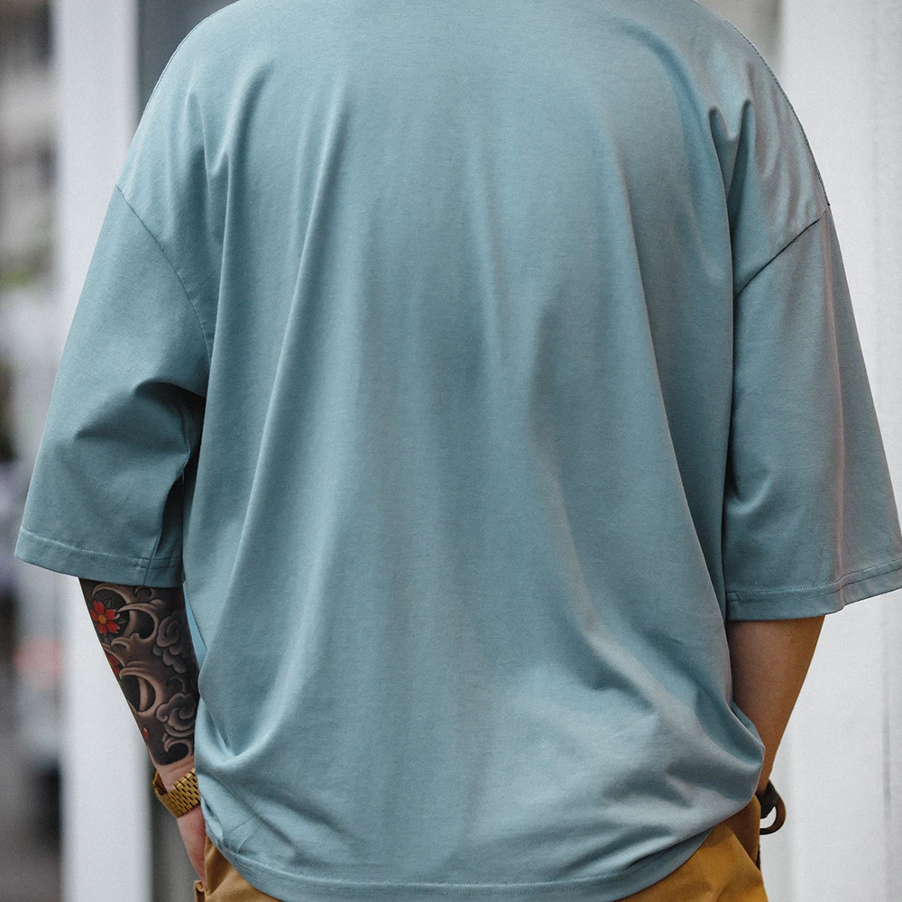 Мужская футболка с коротким рукавом Maden свободная Удобная Однотонная из вискозы