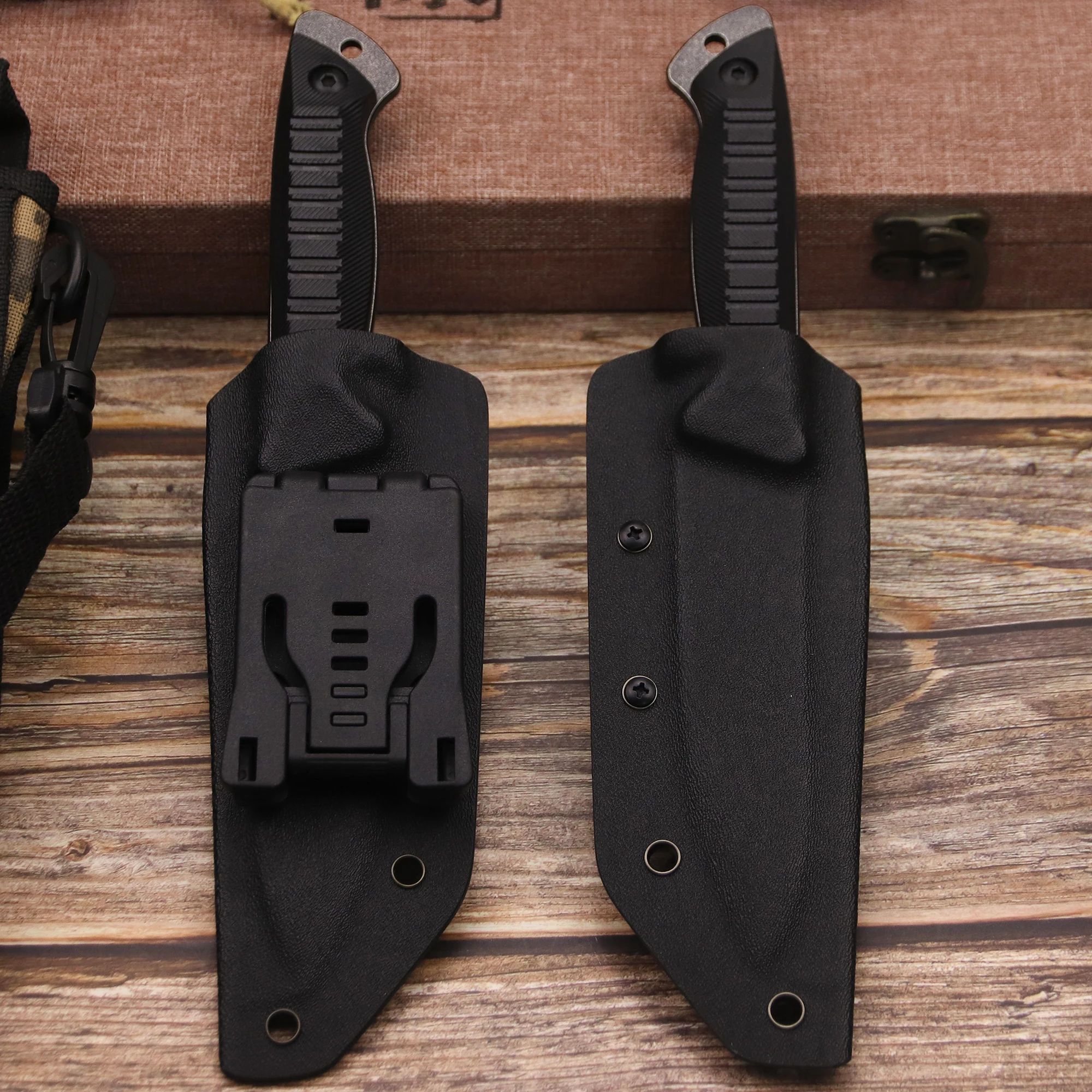 WPKOPYA США 440c Открытый охотничий прямой нож Full Tang + ножны K для спасательной защиты в