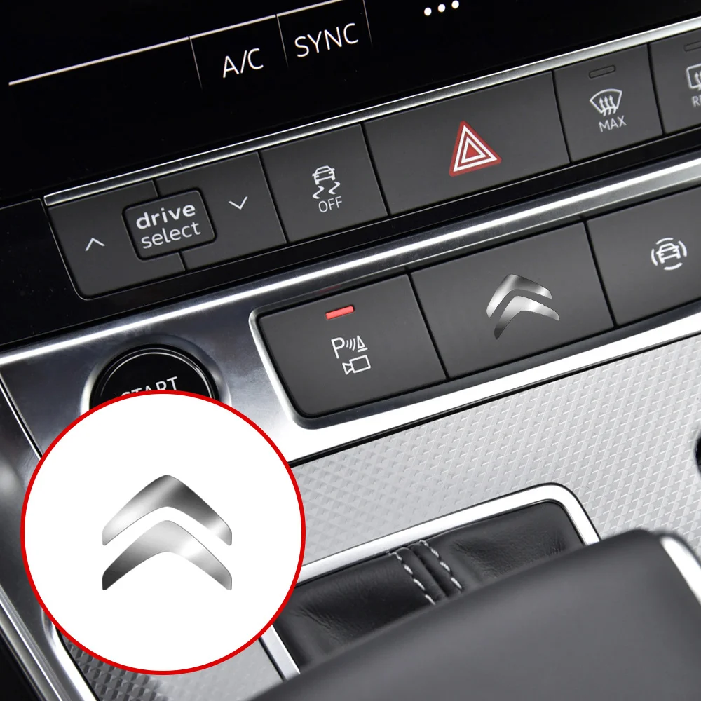 

10Pcs Car Styling 3D Nickel Metal Stickers Car Interior Decoration For Citroen C4 Picasso C3 C5 C2 C1 C6 VTS Aircross Saxo Grand