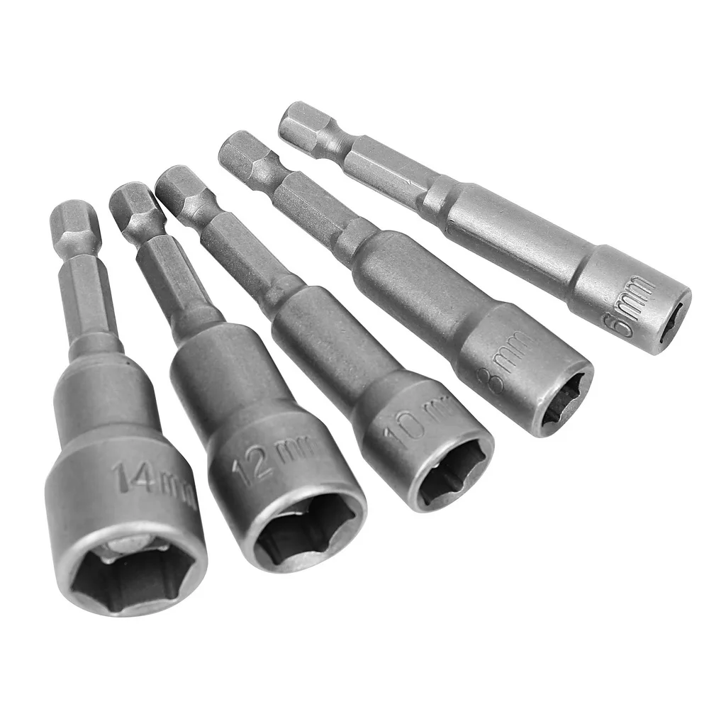 1 шт., Шестигранная втулка для дрели, 6/8/10/12/14 мм 1 шт., Шестигранная втулка для дрели, 6/8/10/12/14 мм
