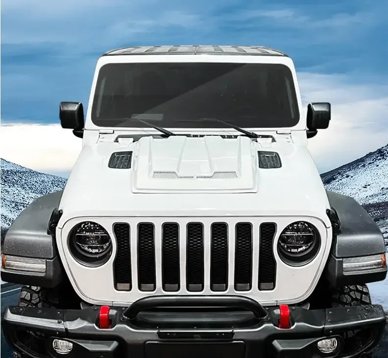 ABS черный карбоновый передний бампер капот двигателя вентиляционная крышка для