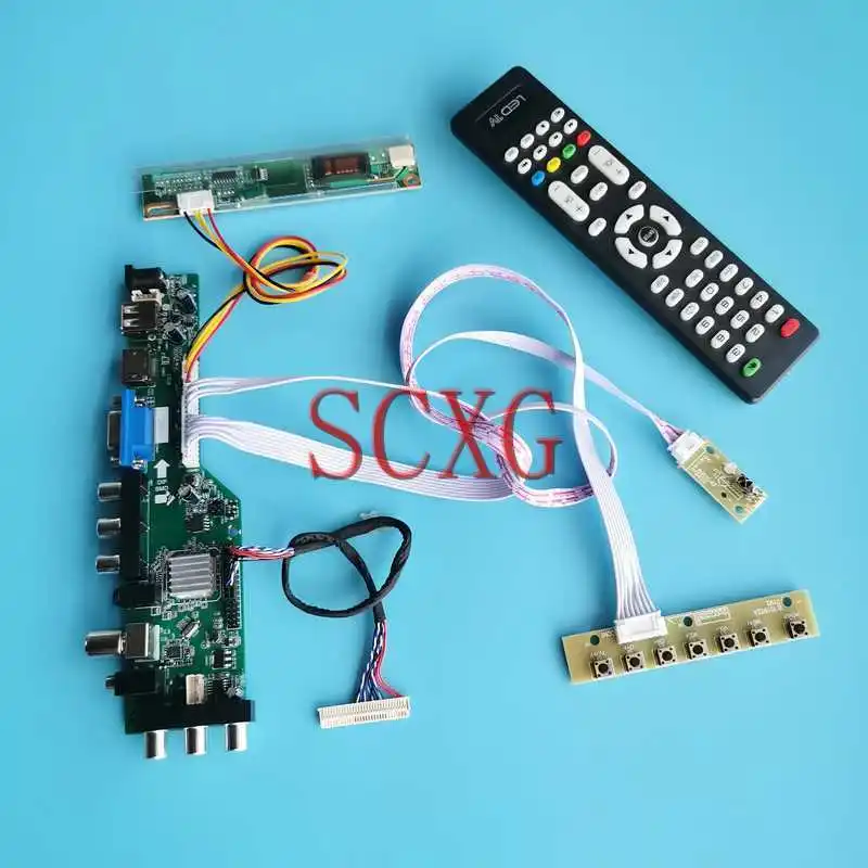 

For B150XG01 B150XG02 DVB Digital LCD Monitor Driver Board LVDS 30 Pin 1-CCFL DIY Kit USB HDMI-Compatible VGA AV RF 1024*768 15"