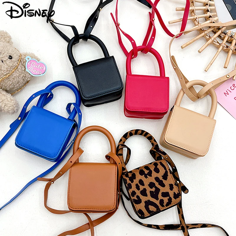 

New Children's Bags Solid Color Messenger Bag Girls Small Square Bag Princess Lipstick Coin Purse Fashion Kid's Shoulder Bag