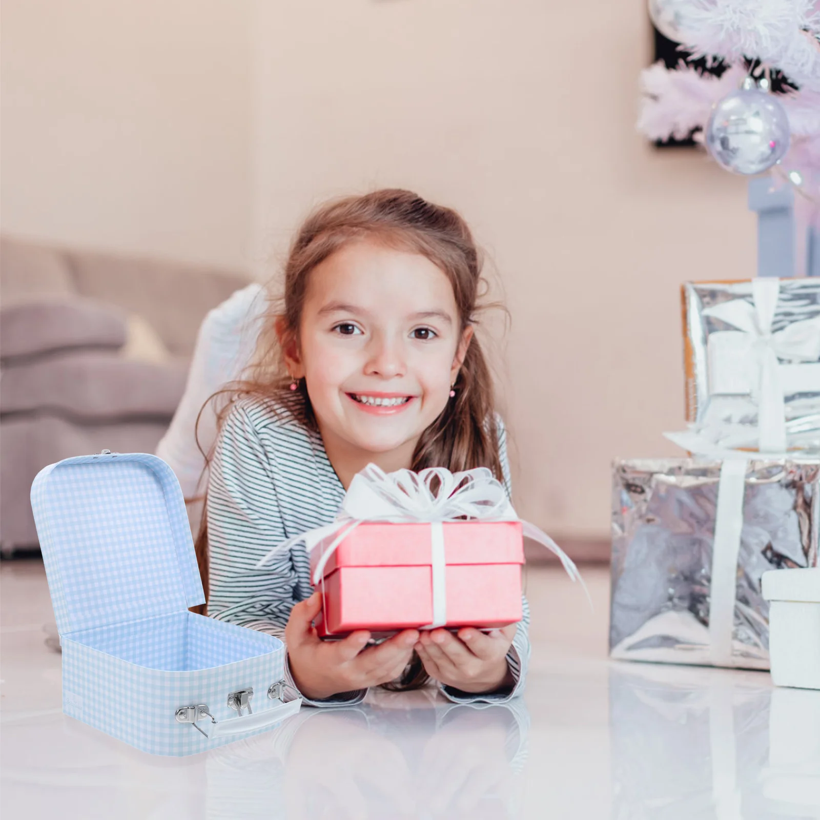 Детская подарочная коробка чехол для ожерелья деревенская губная помада шляпа