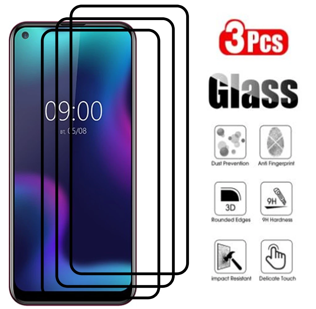 3 PCS Tempered Glass For BQ 6424L Magic O Full Coverage Screen Protector Glas For BQ 6424L Magic O Protective Phone Glass