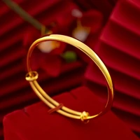 4mm womens bangle classic 18k yellow gold filled wedding party womens bracelet dia 60mm vintage style fashion jewelry
