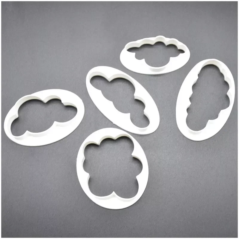 

5PCS/Set Cloud Shape Cookie Cutter Custom Made 3D Printed Fondant Cookie Cutter Biscuit Mold for Cake Decorating Tools 2020 New