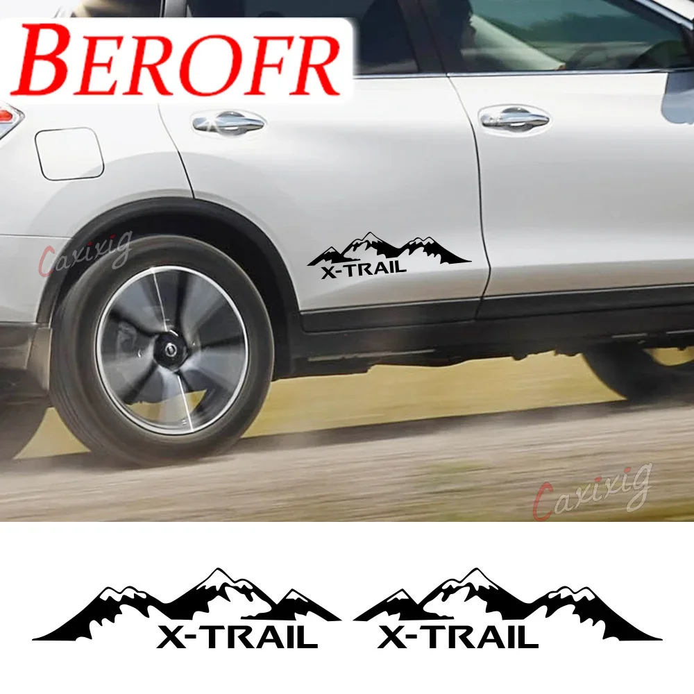 Фото Боковые наклейки на дверь автомобиля для Nissan X Trail X-trail T30 T31 T32, аксессуары, графика кузова, горный Стайлинг, виниловая пленка, декоративные наклейки №2