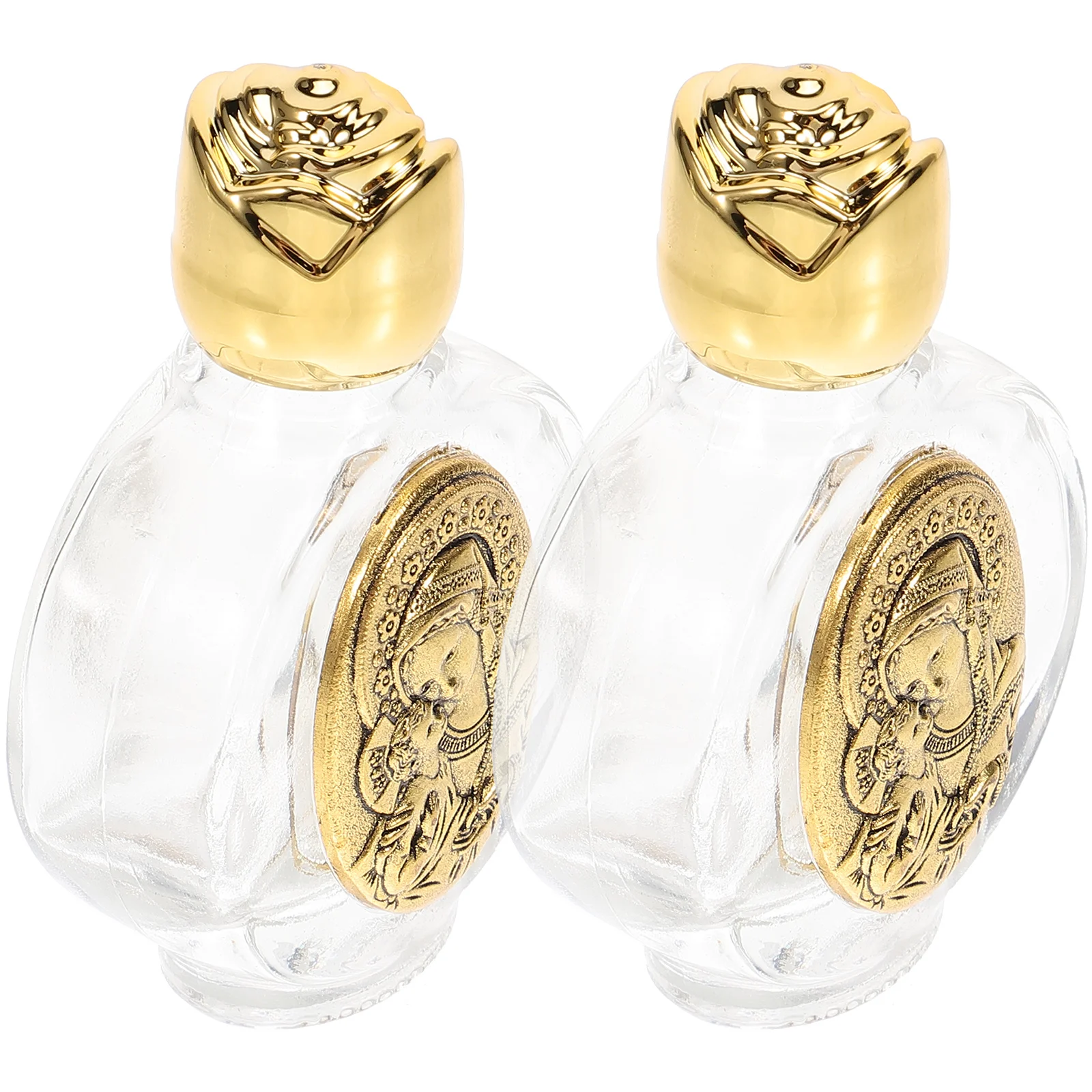 

Embossed Water Bottle Ornaments Refillable Bottles Holy Font Wedding Party Favors Glass Baptism Decorations Holder Home Girls