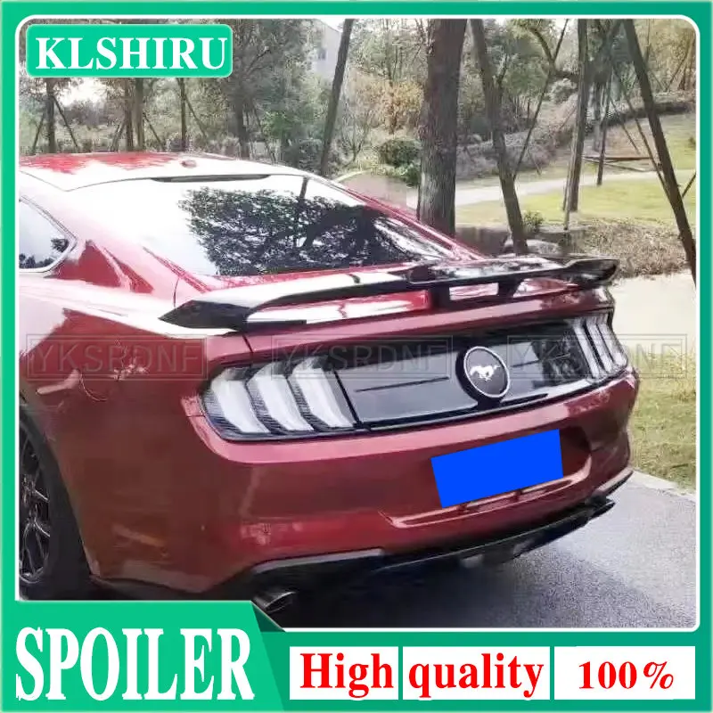 

Задний спойлер багажника для Ford Mustang Coupe 2015-2019, задний спойлер из углеродного волокна/АБС, глянцевый черный