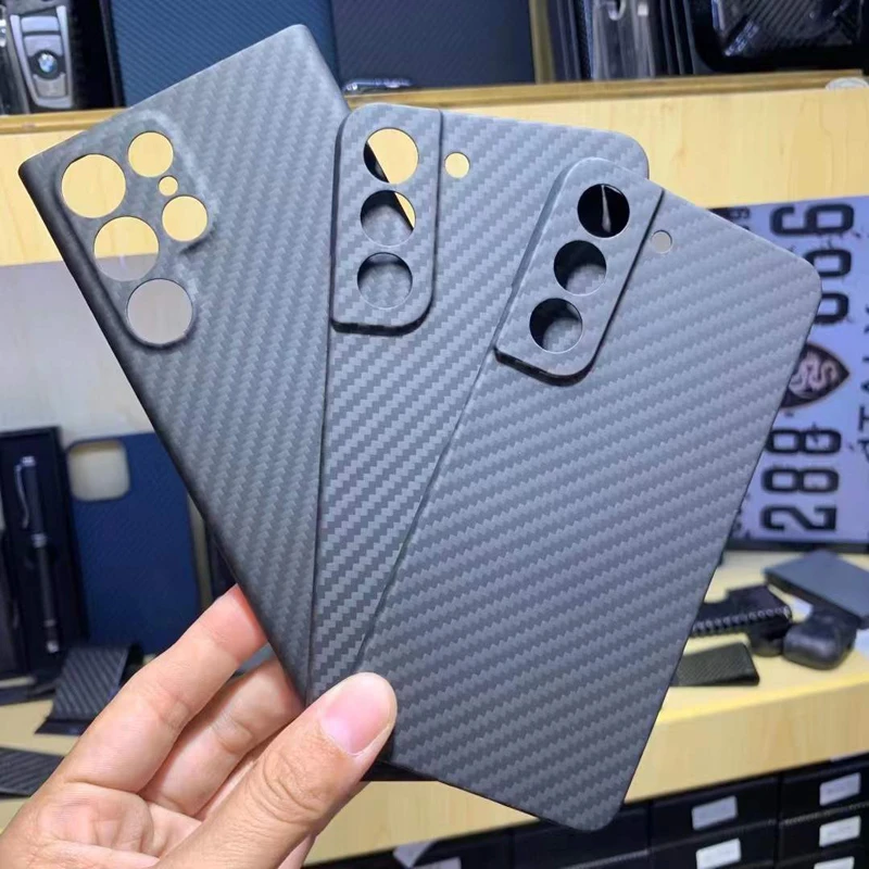 

Ultra Slim Lightweight Aramid Fiber Case For Samsung Galaxy S22 Ultra Real Carbon Fiber Shockproof Cover For S22 Plus