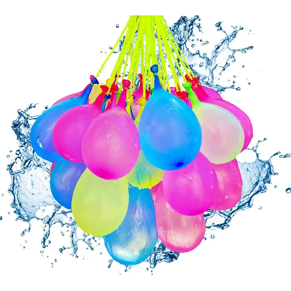

111 Self Tie Water Balloons Instant Hundreds of Balloons Seconds Bulk Neon Colored Water Game Outdoor Fun Water Bombs Balloons