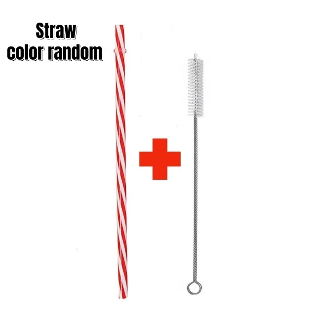 Многоразовые полосатые соломинки из полипропилена JUDAI