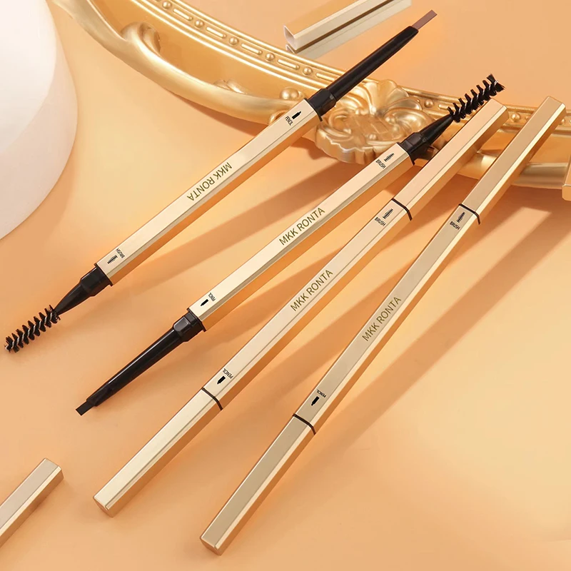 

Natural Makeup Double Heads Automatic Eyebrow Pencil Waterproof Long-lasting Brow Tint Enhancer Eyebrow Pen With Eyebrow Brush