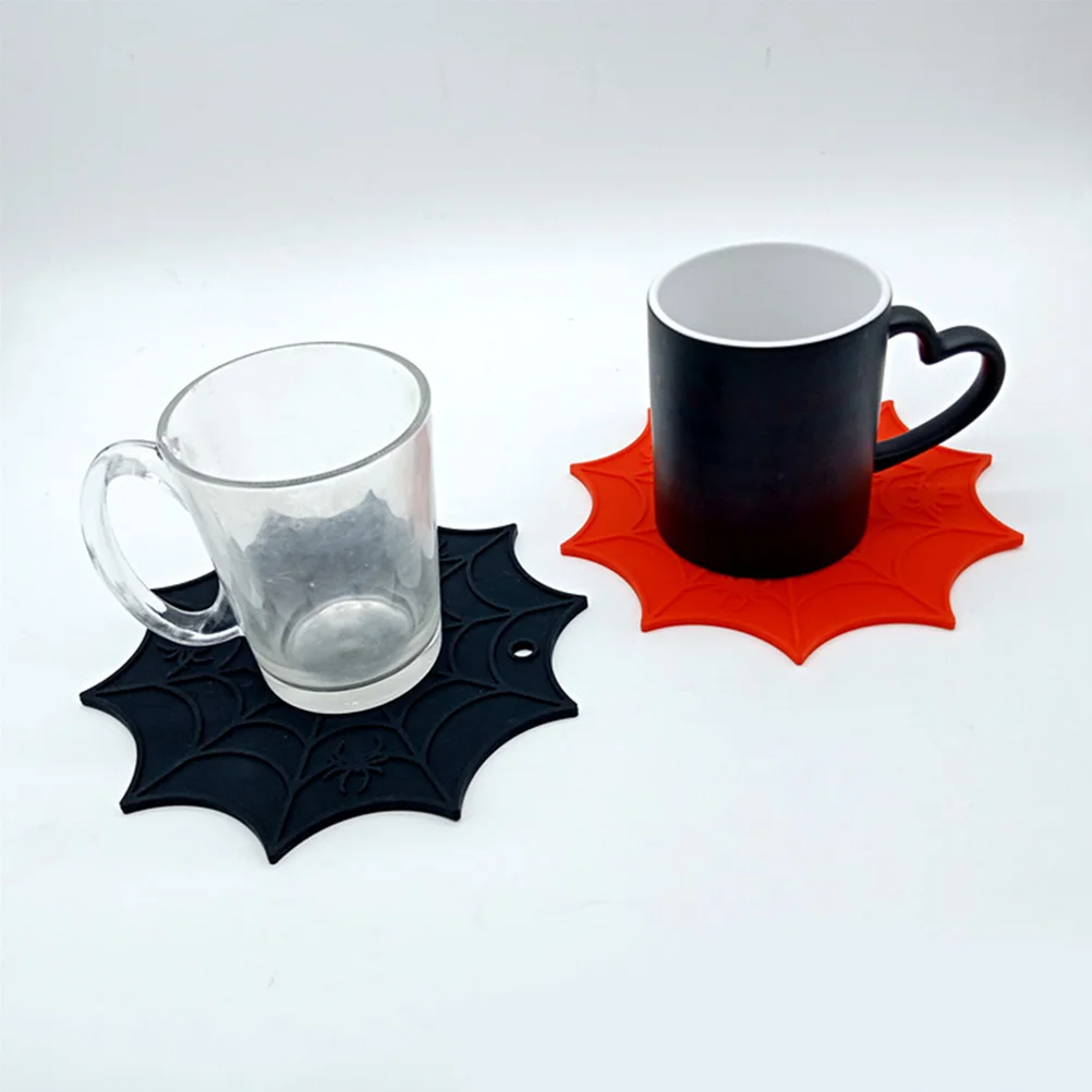 

4pcs Insulation Pad Spider Web Heat-proof Non-slip Decorative Insulation Pad Placemat Coaster Cup Mat for Party