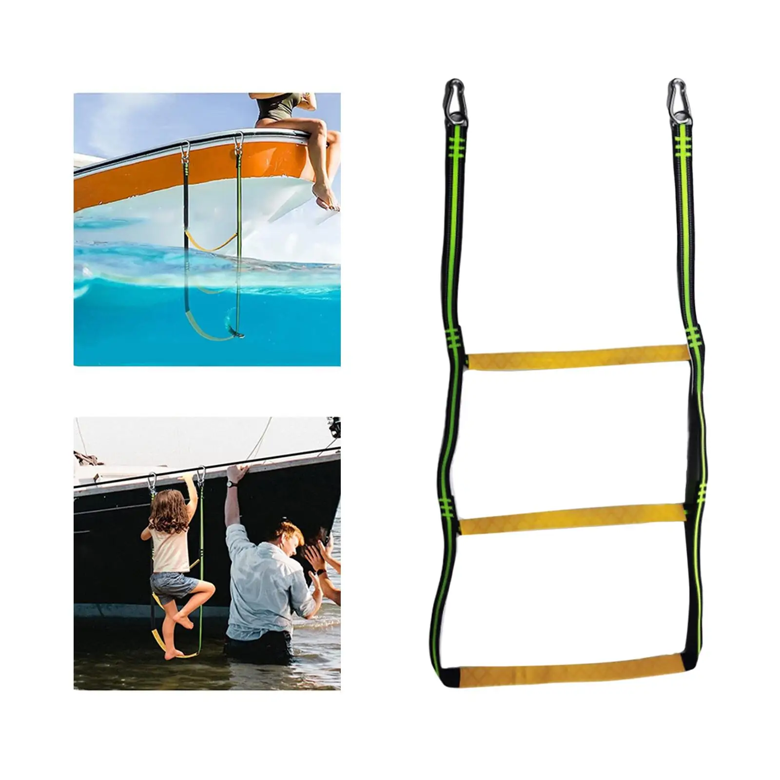 

1 Piece 3 Step Boat Rope Ladder Boarding 3 Step Fit for Kayak Motorboat for Inflatable Boat Kayak Boat Ladder Rope Boarding Rope