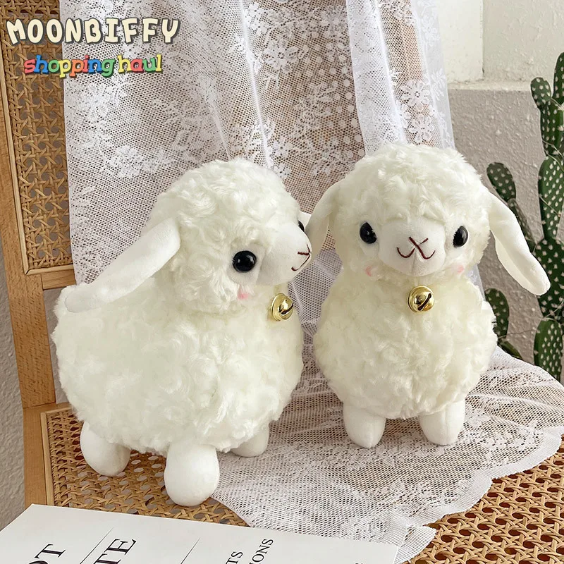 

Мягкие игрушки из белой овцы 23 см, плюшевая кукла из ягненка, милая кукла для малыша, мягкая хлопковая кукла, домашние мягкие игрушки, милая п...