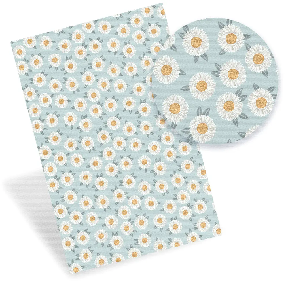 Виниловая ткань А4 с хризантемой из искусственной кожи 22 х30 см | Дом и сад