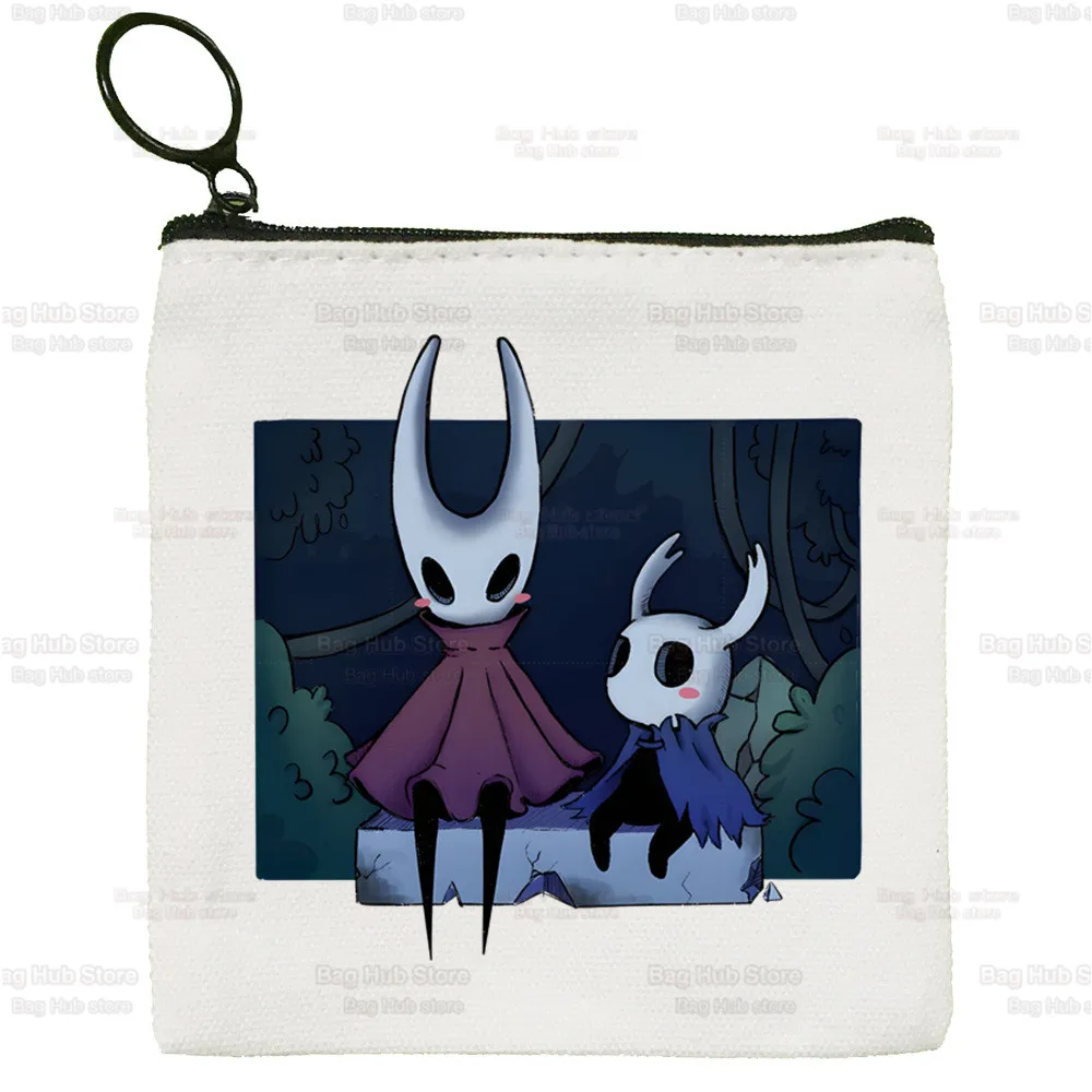 Hollow Knight Game Cartoon Canvas Coin Purse Custompattern Logo Storage Pouch Canvas Bag New Coin Bag Key Coin Purse
