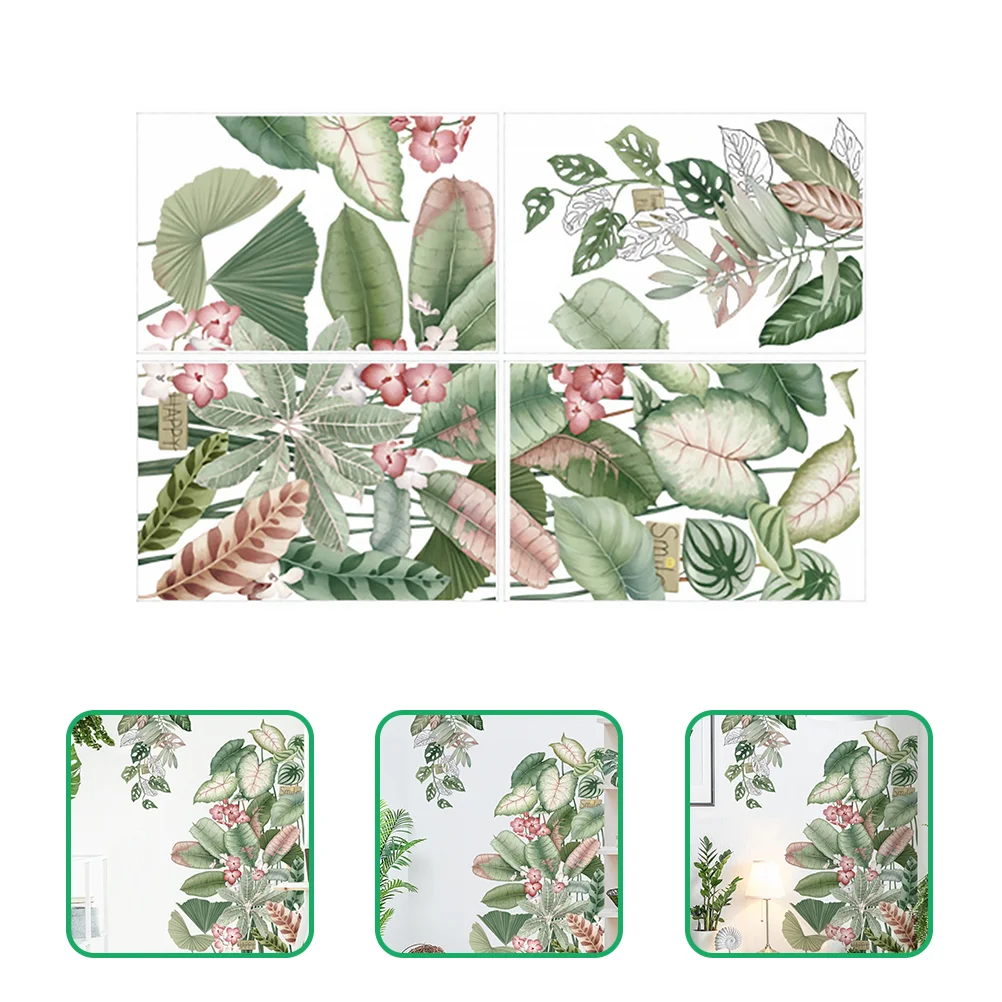 

Large Delicate Lively Wall Leaves Stickers Leaves Wall Decal Tropical Forest Room Decor Monstera Decal Monstera Wallpaper