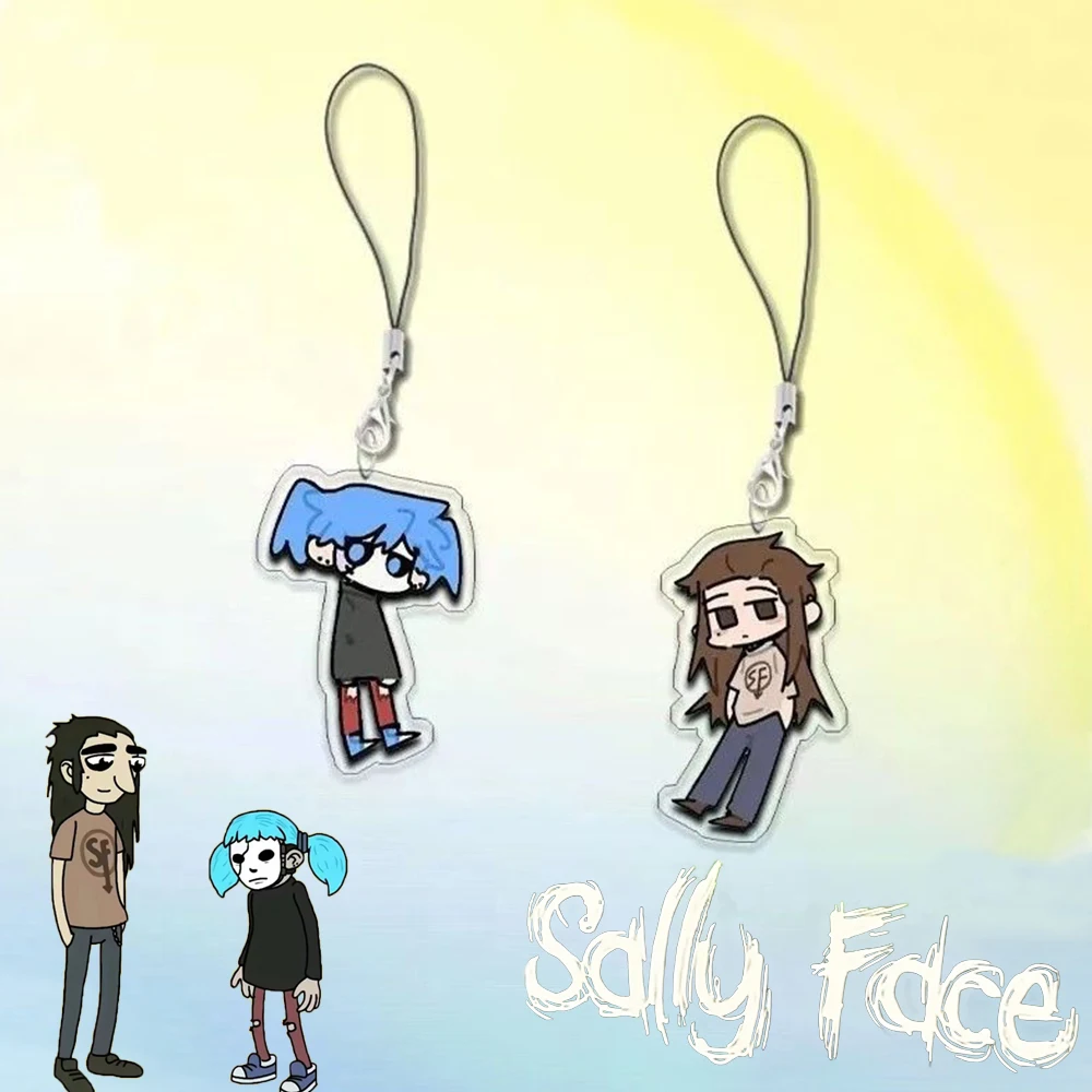 Брелок для косплея Sally Face Sal Larry акриловый брелок из веревки двусторонний ключей