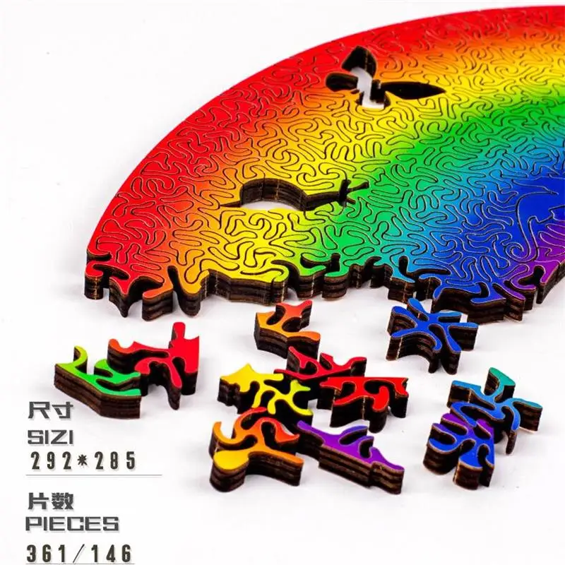 

2022 New High Difficulty 361PCS Irregular Rainbow Jigsaw Puzzles Christmas Gift