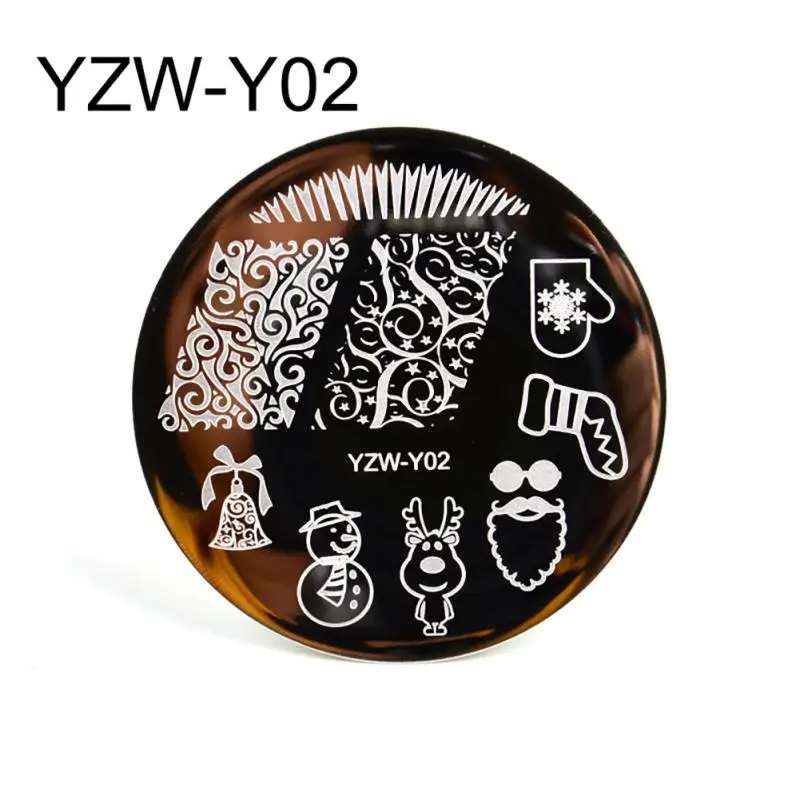 Зимний новый год Рождественский дизайн трафарет для ногтей маникюра инструменты