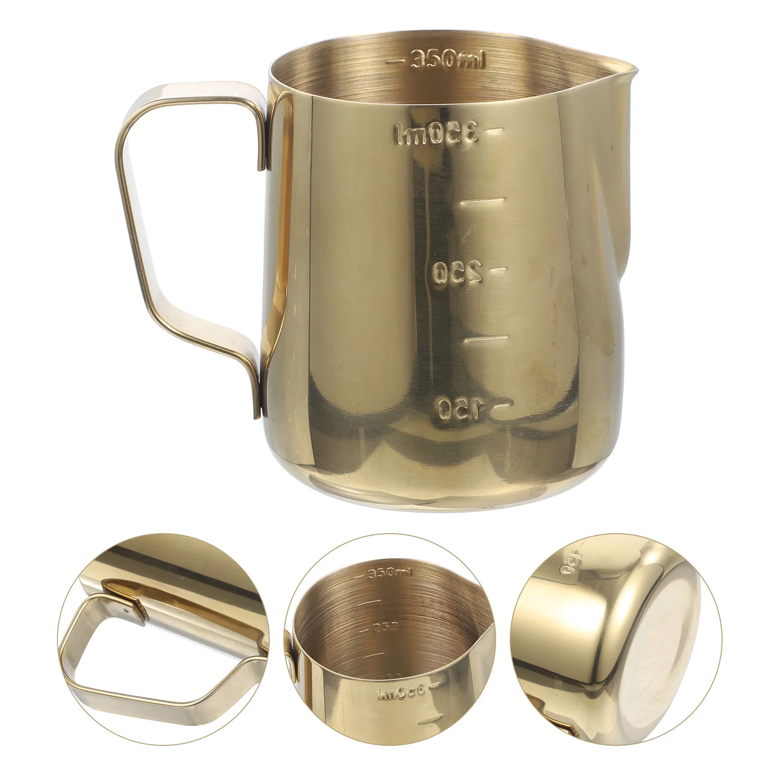 

Milk Frothing Pitcher Cup Stainless Steel Espresso Milk Steaming Pitcher Barista Tool
