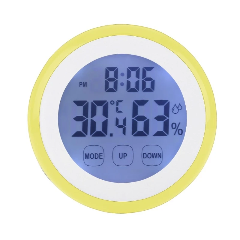 

High Acuracy Thermometer Humidity Meter Alarm Clock Touch Screen Thermometer Hygrometer Temp Range: 0℃-50℃ / 32F-122F