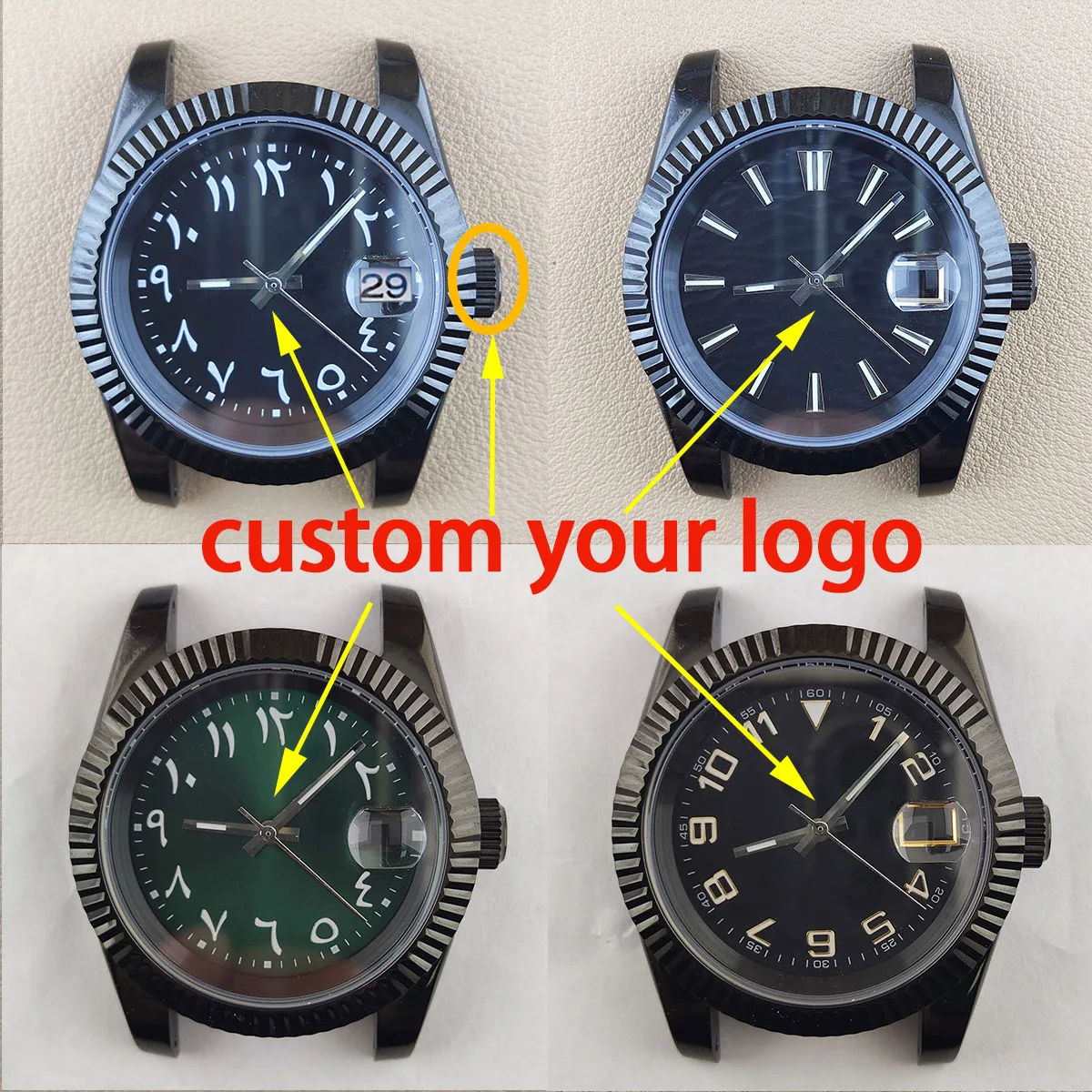 39 мм nh35 чехол NH35 для часов циферблат 28 5 из нержавеющей стали Гальванизированный