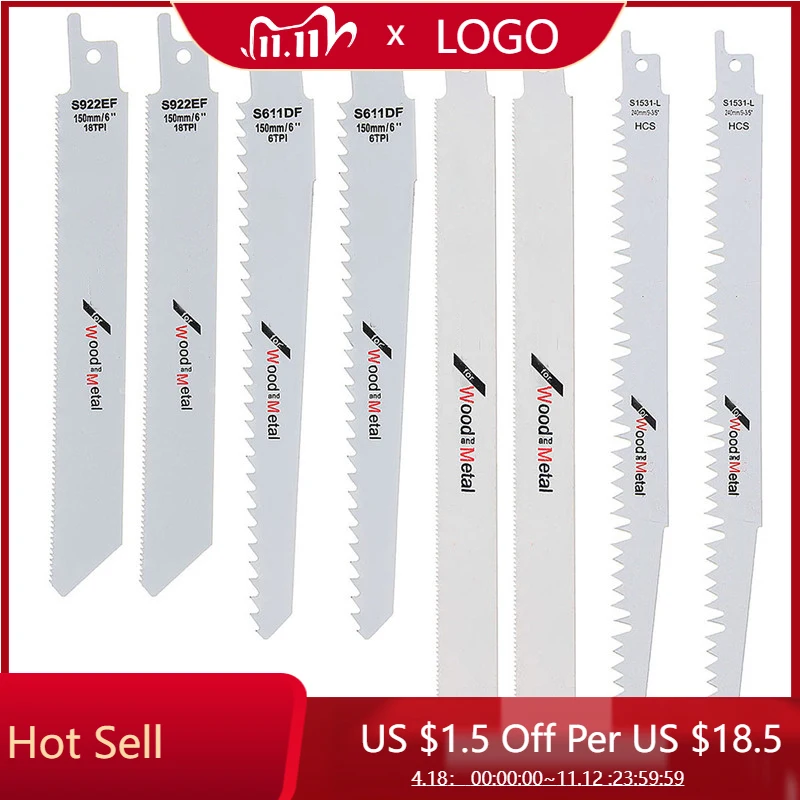 

8pcs Woodworking cutting blade Set Power Tools Accessories 611DF S1122BF S1531-L