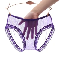 women sexy lace panties low waist underwear thong female lingerie temptation transparent one piece panties perspective intimates