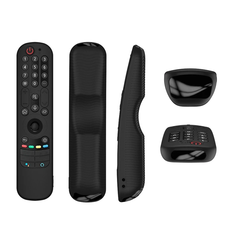 

2X Silicone Case For LG AN-MR21GC MR21N/21GA Remote Control Protective Cover For LG OLED TV Remote AN MR21GA(Black)