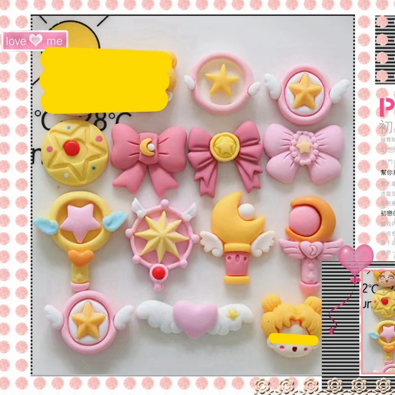 

10pcs Mini Mixed Cartoon girl bow Flatback Cabochons Accessories For Hair Clothing Shoes Planar DIY Home Decoration