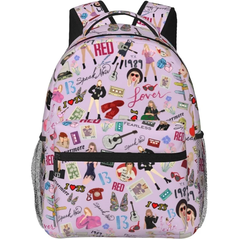 

Singer Music Lover Taylor 3D Printing Backpack Cute Purple Daily Large Capacity Personalized Backpack Student Schoolbag